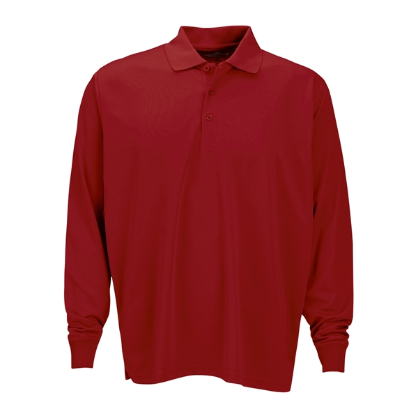 Omega Long Sleeve Solid Mesh Tech Polo - Omega Long Sleeve Solid Mesh Tech Polo - Image 12 of 19