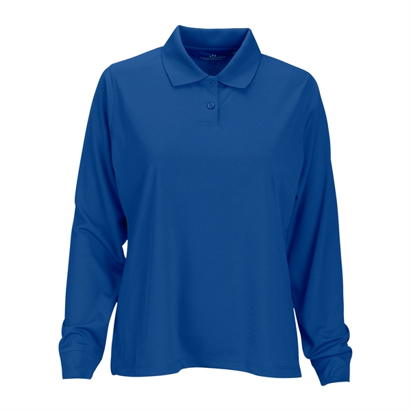 Women's Omega Long Sleeve Solid Mesh Tech Polo - Women's Omega Long Sleeve Solid Mesh Tech Polo - Image 0 of 19