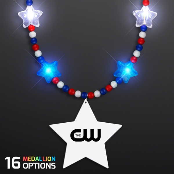 Rainbow Light Up Star Beads with Medallions - Rainbow Light Up Star Beads with Medallions - Image 3 of 5