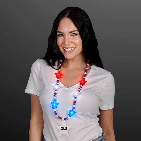 Rainbow Light Up Star Beads with Medallions - Rainbow Light Up Star Beads with Medallions - Image 5 of 5