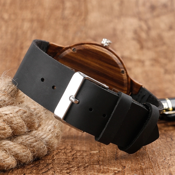 Cork Pieces Wood Watch - Cork Pieces Wood Watch - Image 2 of 3