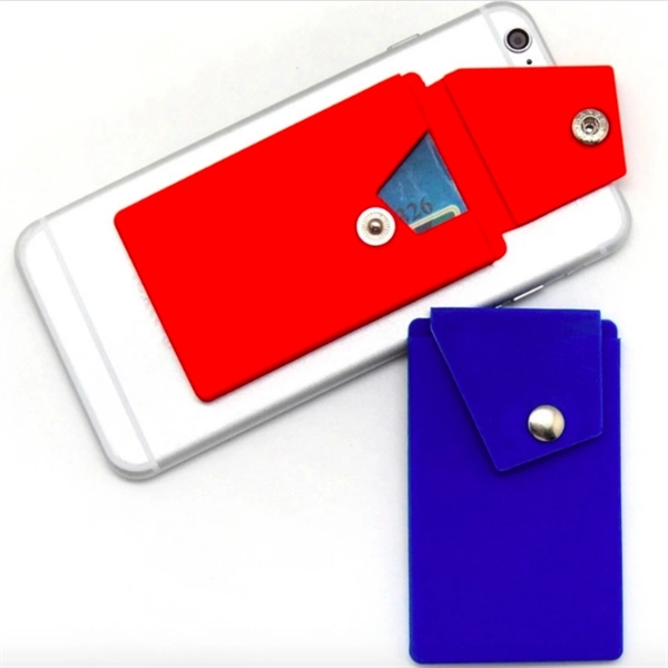 Eco-friendly Silicone Snap Button Phone Wallet