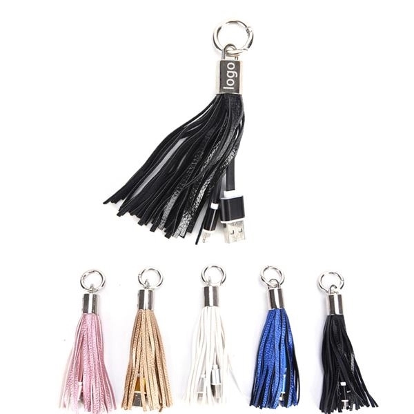 Leather Tassel With Charging Cable