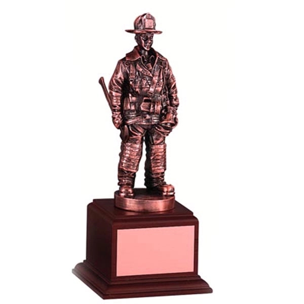 10" Firefighter Trophy, Electroplated In Bronze - 10" Firefighter Trophy, Electroplated In Bronze - Image 0 of 0