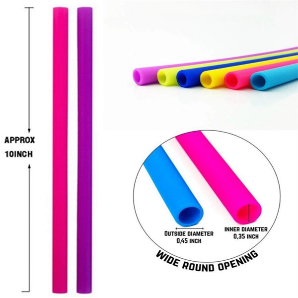 MOQ 100pcs Reusable Silicone Drinking Straws