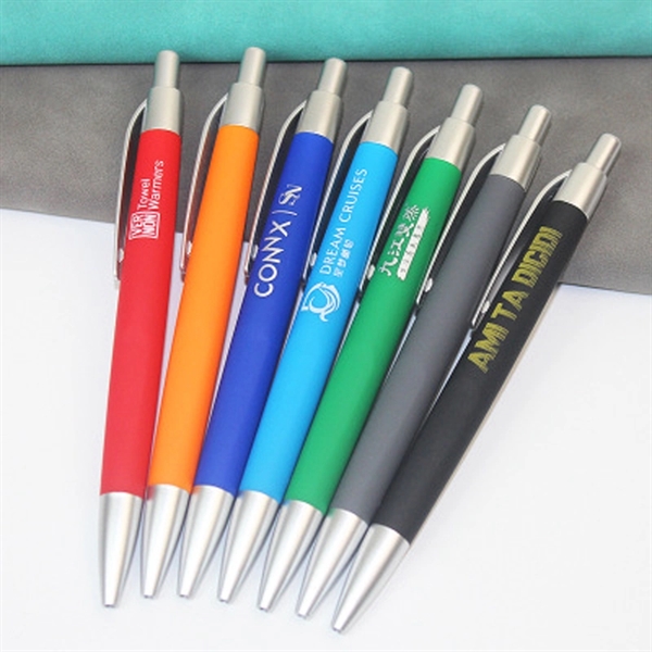 Custom New Design Grip Plastic Ball Point Pen - Custom New Design Grip Plastic Ball Point Pen - Image 1 of 2