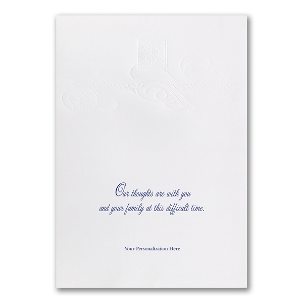 Royal Blue Sympathy - Greeting Card - Royal Blue Sympathy - Greeting Card - Image 1 of 1