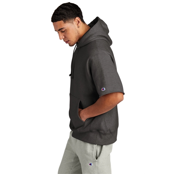 Champion Reverse Weave Short Sleeve Hooded Sweatshirt - Champion Reverse Weave Short Sleeve Hooded Sweatshirt - Image 8 of 15