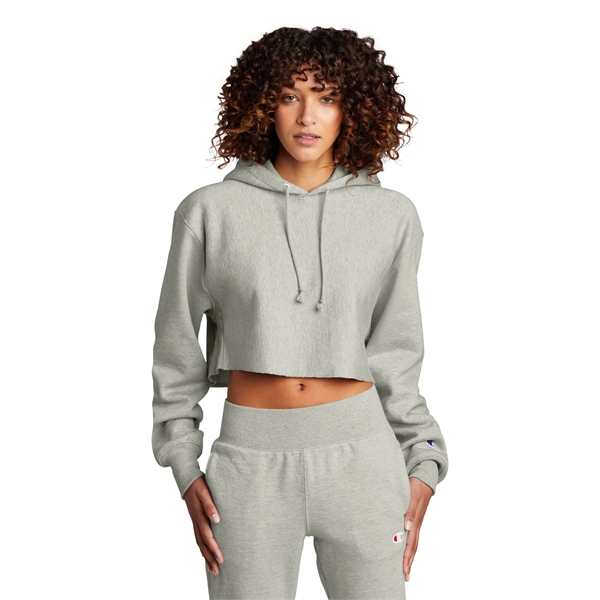 Champion Women's Reverse Weave Cropped Cut-Off Hooded Swe... - Champion Women's Reverse Weave Cropped Cut-Off Hooded Swe... - Image 11 of 20