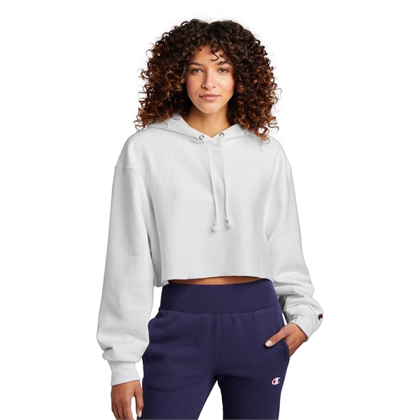 Champion Women's Reverse Weave Cropped Cut-Off Hooded Swe... - Champion Women's Reverse Weave Cropped Cut-Off Hooded Swe... - Image 16 of 20