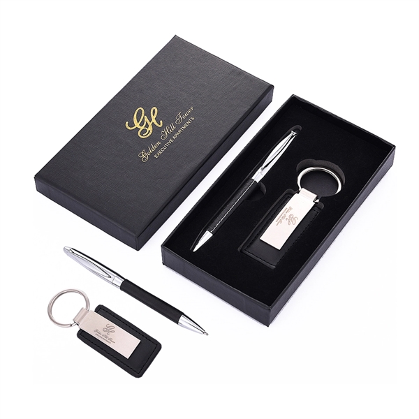 Executive Pen Leather Key Fob Gift Box Kit - Executive Pen Leather Key Fob Gift Box Kit - Image 0 of 0