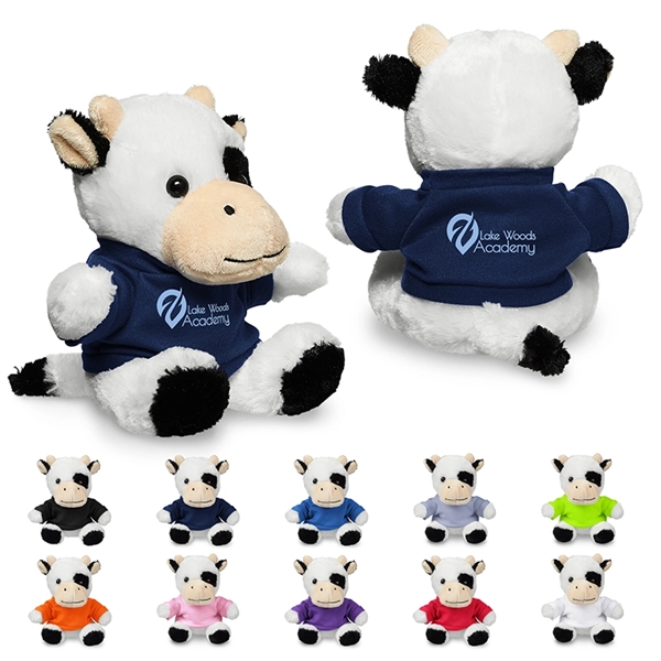 7" Plush Cow with T-Shirt - 7" Plush Cow with T-Shirt - Image 0 of 11