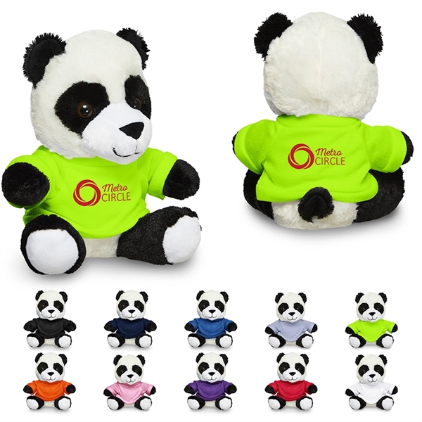 7" Plush Panda with T-Shirt - 7" Plush Panda with T-Shirt - Image 0 of 11