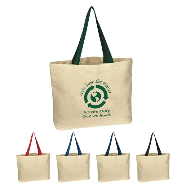 Natural Cotton Canvas Tote Bag - Natural Cotton Canvas Tote Bag - Image 0 of 15