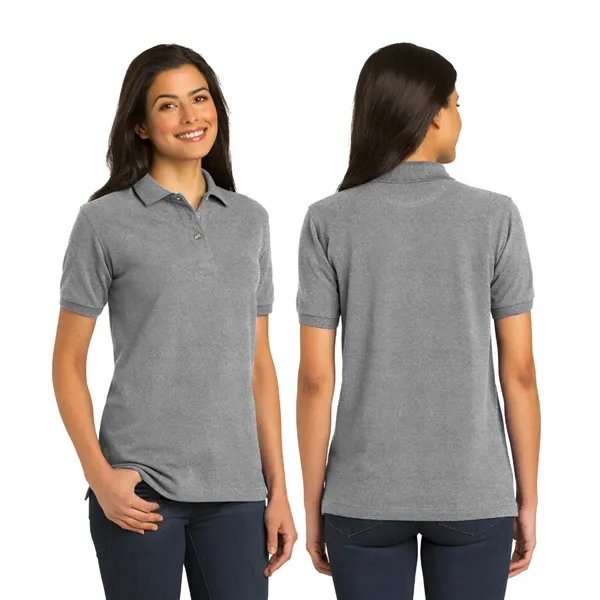 Port Authority® Women's Heavyweight Cotton Pique Polo - Port Authority® Women's Heavyweight Cotton Pique Polo - Image 4 of 6