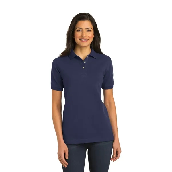 Port Authority® Women's Heavyweight Cotton Pique Polo - Port Authority® Women's Heavyweight Cotton Pique Polo - Image 3 of 6
