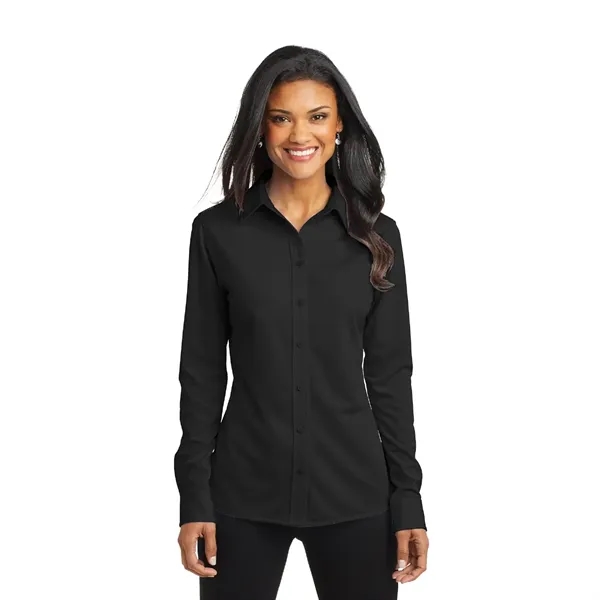 Port Authority® Women's Dimension Knit Dress Shirt - Port Authority® Women's Dimension Knit Dress Shirt - Image 3 of 5