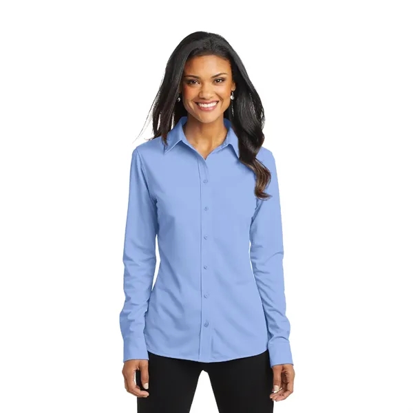 Port Authority® Women's Dimension Knit Dress Shirt - Port Authority® Women's Dimension Knit Dress Shirt - Image 1 of 5