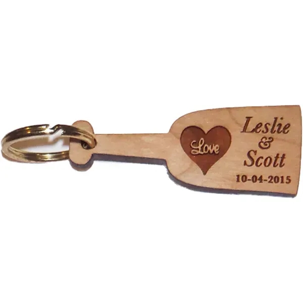 1" x 4" - Shaped Hardwood Keychains - 1" x 4" - Shaped Hardwood Keychains - Image 0 of 1