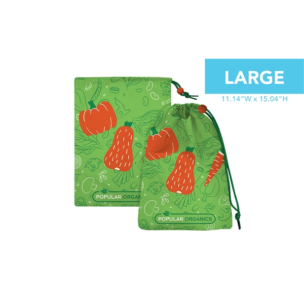 Custom Full Color Cinch Pouch - Large