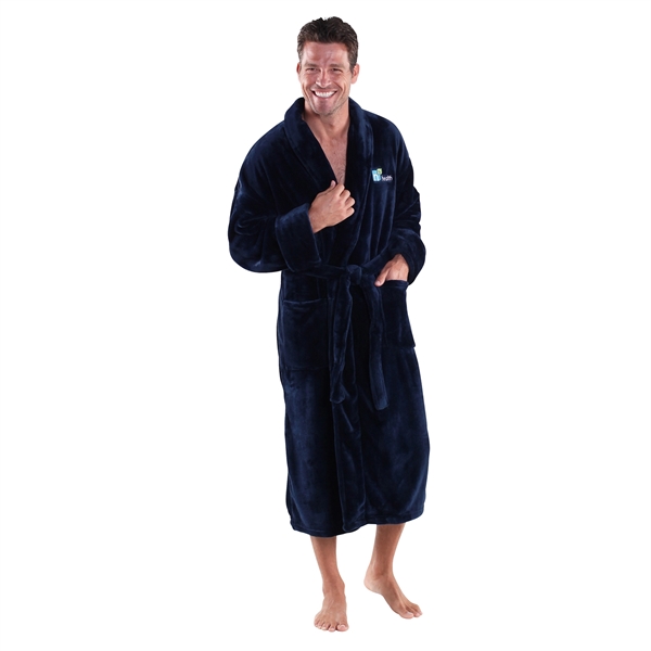 Ultra Soft 50" Microfleece Shawl Collar Robe - Ultra Soft 50" Microfleece Shawl Collar Robe - Image 3 of 14