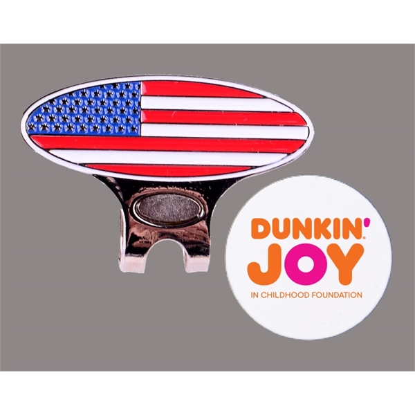 Golf Visor Hat Clip with Removable Ball Marker - Golf Visor Hat Clip with Removable Ball Marker - Image 1 of 1