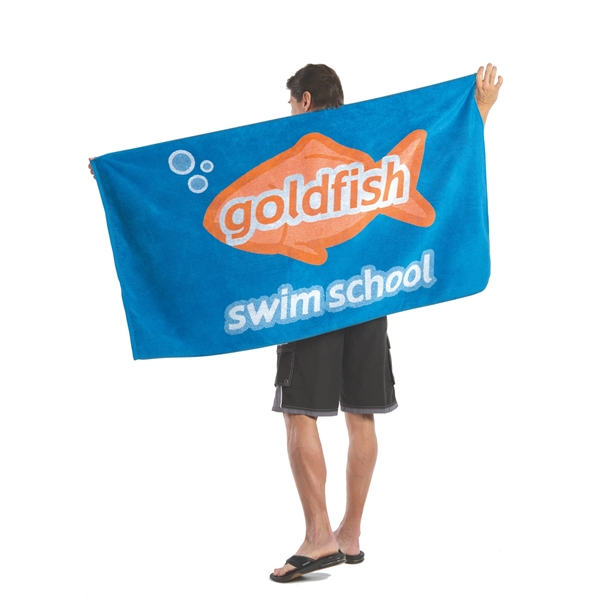 34 x 60, 21 lb., Custom Woven Beach Towel - 34 x 60, 21 lb., Custom Woven Beach Towel - Image 1 of 2