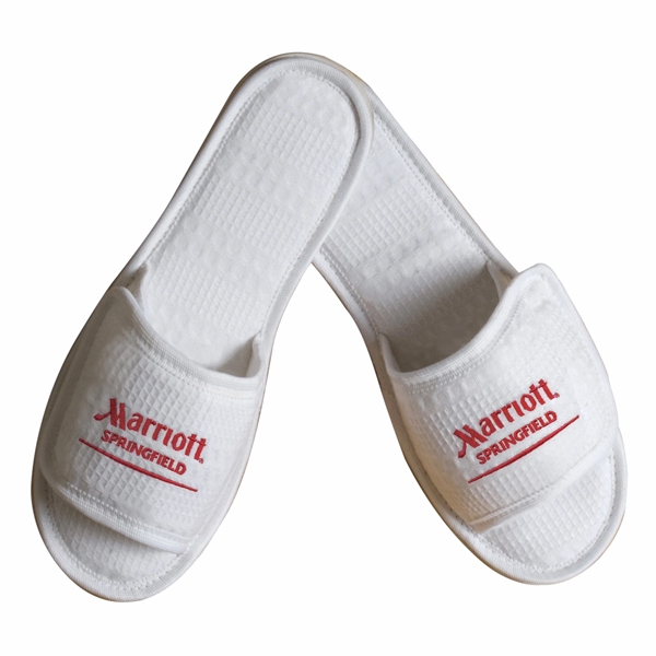 Open Toe Italian Waffle Weave Slipper - Open Toe Italian Waffle Weave Slipper - Image 0 of 2