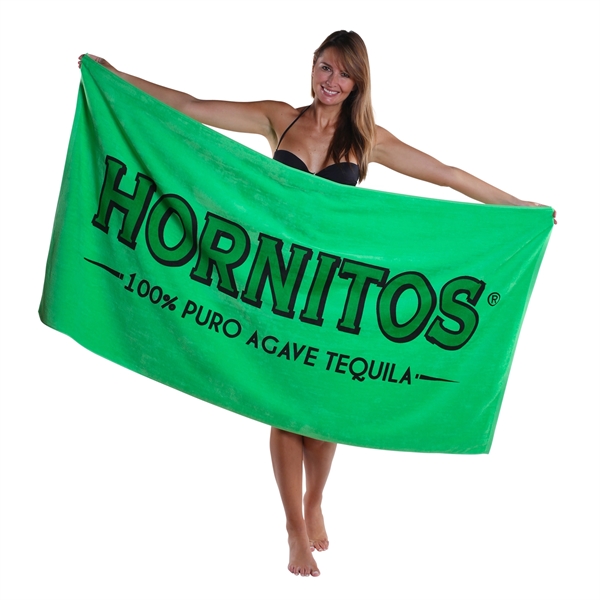 Premium Velour, 35 x 70, Deluxe Heavyweight Beach Towel - Premium Velour, 35 x 70, Deluxe Heavyweight Beach Towel - Image 2 of 9