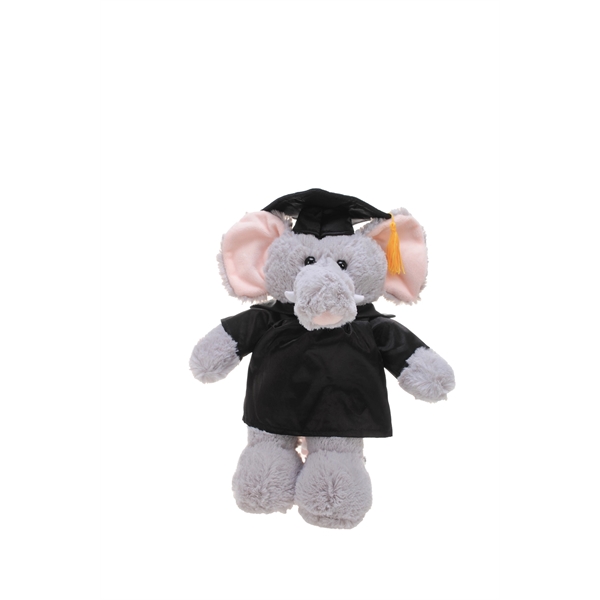 Soft Plush Elephant in Graduation Cap & Gown Stuffed Animal - Soft Plush Elephant in Graduation Cap & Gown Stuffed Animal - Image 4 of 4