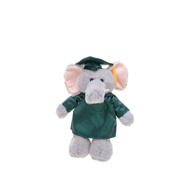 Soft Plush Elephant in Graduation Cap & Gown Stuffed Animal - Soft Plush Elephant in Graduation Cap & Gown Stuffed Animal - Image 2 of 4