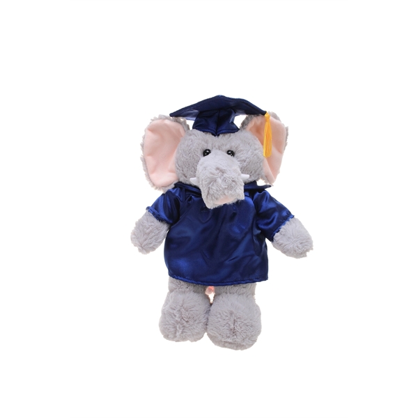 Soft Plush Elephant in Graduation Cap & Gown Stuffed Animal - Soft Plush Elephant in Graduation Cap & Gown Stuffed Animal - Image 1 of 4