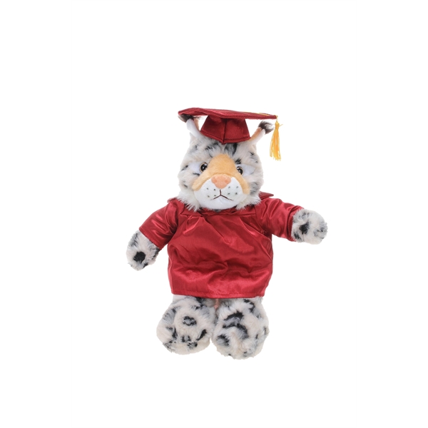 Soft Plush Wild Cats in Graduation Cap & Gown Stuffed Animal - Soft Plush Wild Cats in Graduation Cap & Gown Stuffed Animal - Image 8 of 19
