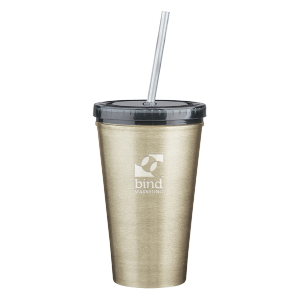 16 Oz. Stainless Steel Double Wall Tumbler - 16 Oz. Stainless Steel Double Wall Tumbler - Image 8 of 9