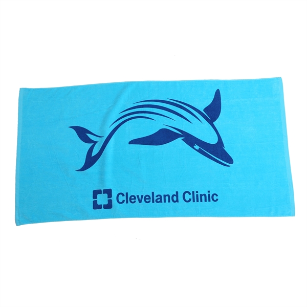 Premium Velour, 30 x 60, Classic, Color Beach Towel - Premium Velour, 30 x 60, Classic, Color Beach Towel - Image 3 of 13
