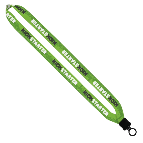 Custom 3/4" Dye-Sublimated Lanyard with Plastic Clamshell & O-Ring