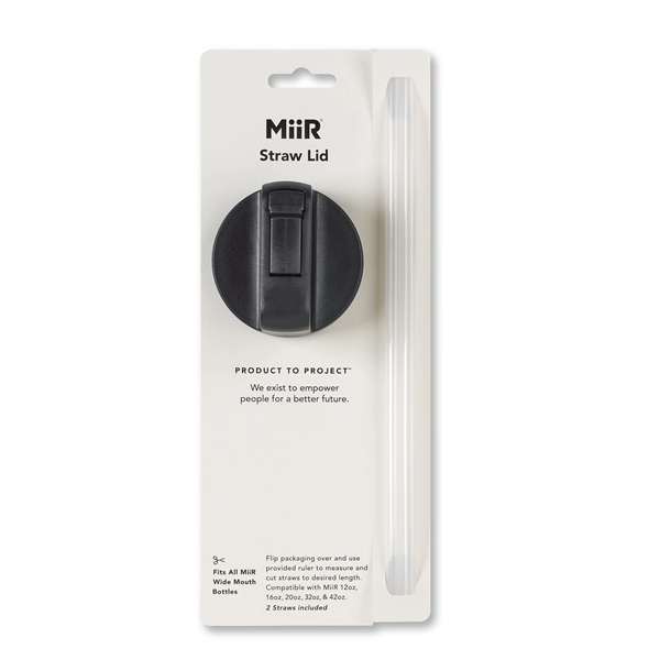 MiiR, Tumbler with Press Fit Straw Lid Kit, Black, 16 oz
