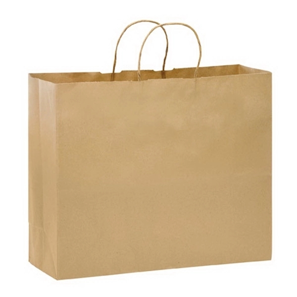 Natural Kraft Paper Shopper Bag - Flexo Ink - Natural Kraft Paper Shopper Bag - Flexo Ink - Image 2 of 2