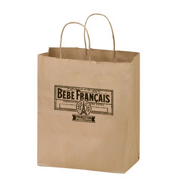 Natural Kraft Paper Shopper Bag - Flexo Ink - Natural Kraft Paper Shopper Bag - Flexo Ink - Image 1 of 2