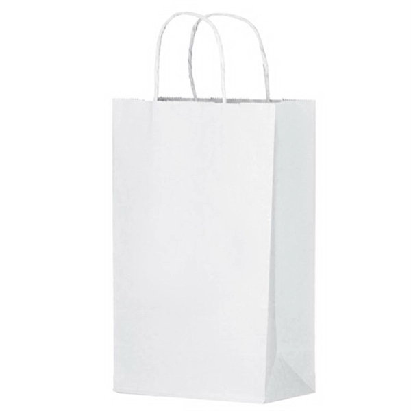 White Kraft Paper Shopper Bag - Flexo Ink - White Kraft Paper Shopper Bag - Flexo Ink - Image 1 of 2