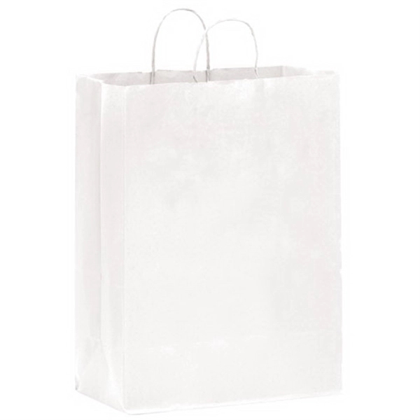 White Kraft Paper Shopper Bag - Flexo Ink - White Kraft Paper Shopper Bag - Flexo Ink - Image 2 of 2