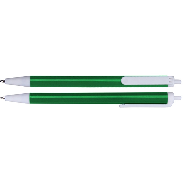 Click-action Ballpoint Pen w/ White Clip - Click-action Ballpoint Pen w/ White Clip - Image 3 of 7