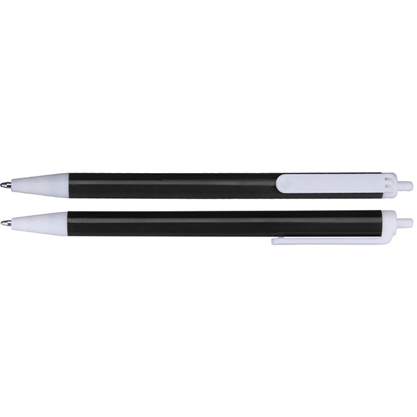 Click-action Ballpoint Pen w/ White Clip - Click-action Ballpoint Pen w/ White Clip - Image 4 of 7