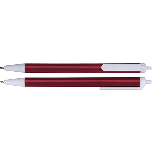 Click-action Ballpoint Pen w/ White Clip - Click-action Ballpoint Pen w/ White Clip - Image 7 of 7