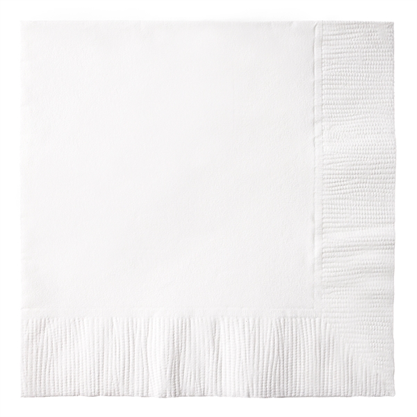 White 2-Ply Beverage Napkin - White 2-Ply Beverage Napkin - Image 1 of 1