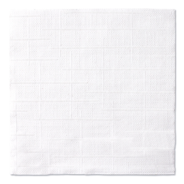 White 1-Ply Beverage Napkin Over-All Linen Emboss - White 1-Ply Beverage Napkin Over-All Linen Emboss - Image 1 of 1