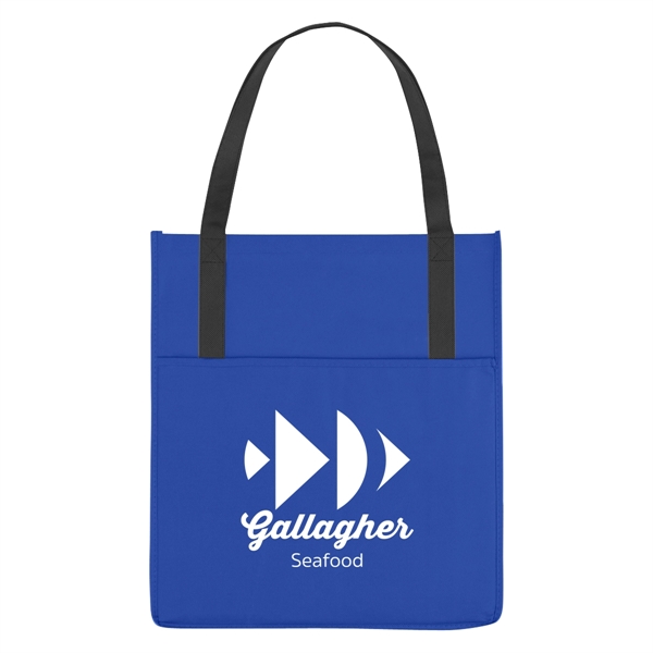 Non-Woven Shopper's Pocket Tote Bag - Non-Woven Shopper's Pocket Tote Bag - Image 17 of 19