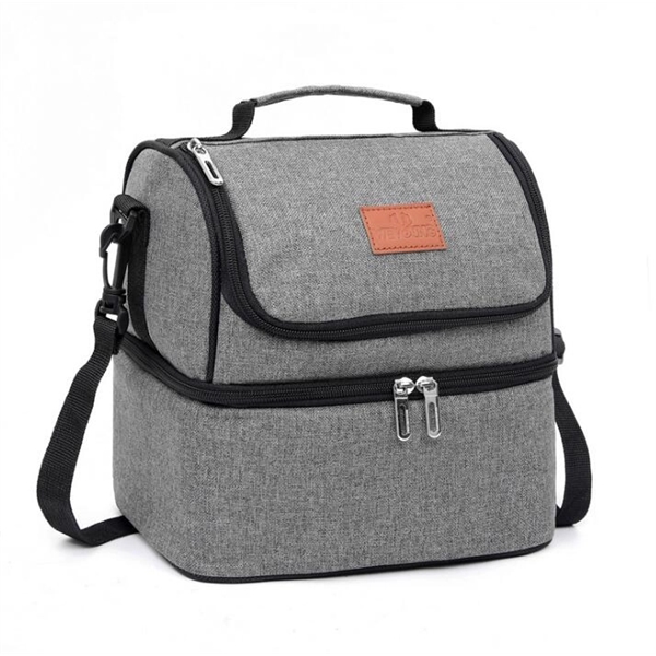 Two Layer Lunch Cooler Tote - Two Layer Lunch Cooler Tote - Image 1 of 4