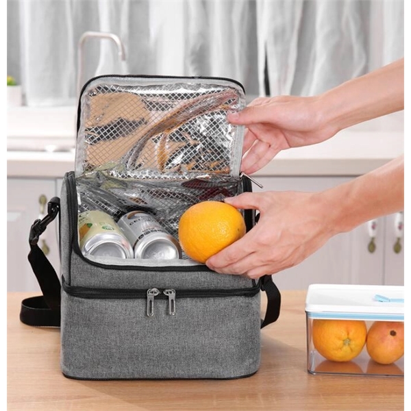 Two Layer Lunch Cooler Tote - Two Layer Lunch Cooler Tote - Image 2 of 4