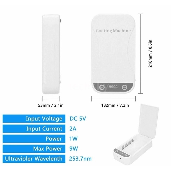 Face Mask Smartphone Ultraviolet Lamp Sterilizer - Face Mask Smartphone Ultraviolet Lamp Sterilizer - Image 3 of 3